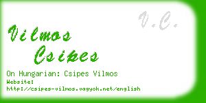 vilmos csipes business card